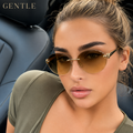 משקפי שמש אובליים ללא מסגרת – Vintage Luxe