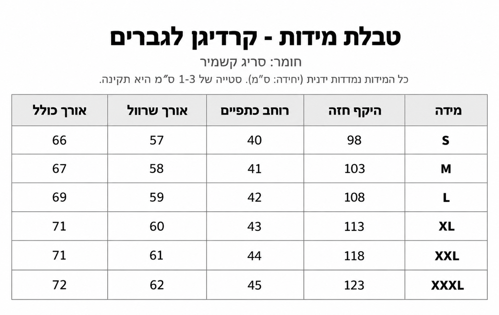 קרדיגן קשמיר אלגנטי לגברים בגזרת בלייזר