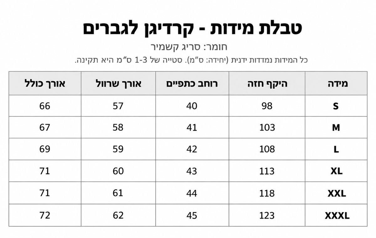קרדיגן קשמיר אלגנטי לגברים בגזרת בלייזר
